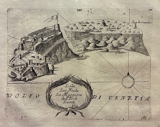 Coronelli Vincenzo Maria (1650-1718) Isola San Nicola. La maggiore dell'Isole Tremiti 1708 ca. Venezia